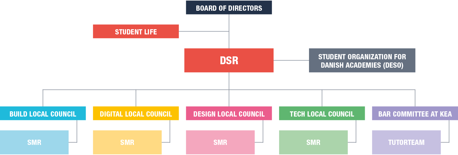 Organisationsdiagram - studieliv - DSR EN